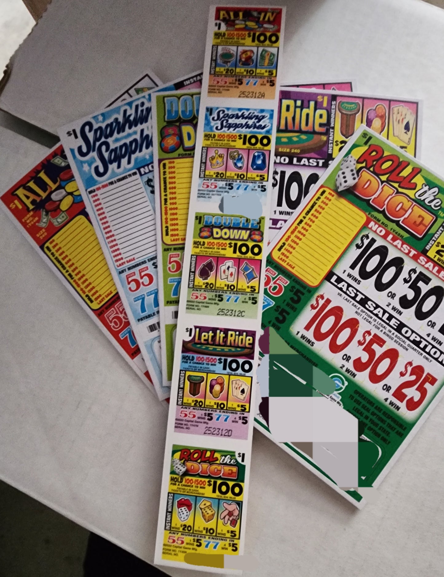 5 GAMES IN 1 $5 PER STRIP (Rg)