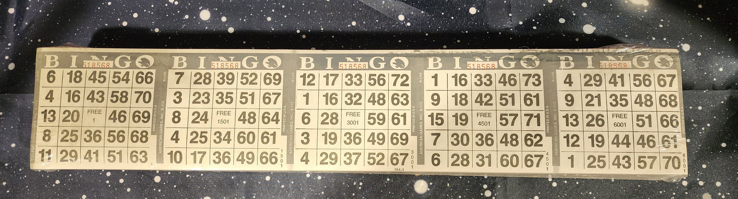 BINGO SHEET 5 GAMES IN A LINE NOTEPAD SET OF 3
