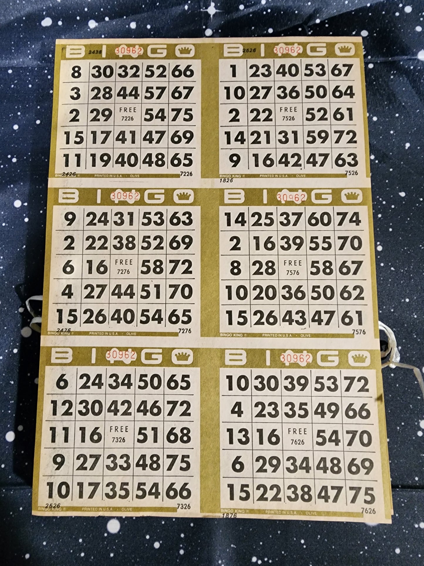 BINGO SHEETS 6 ON A PAGE. SET OF 2 BOOKS