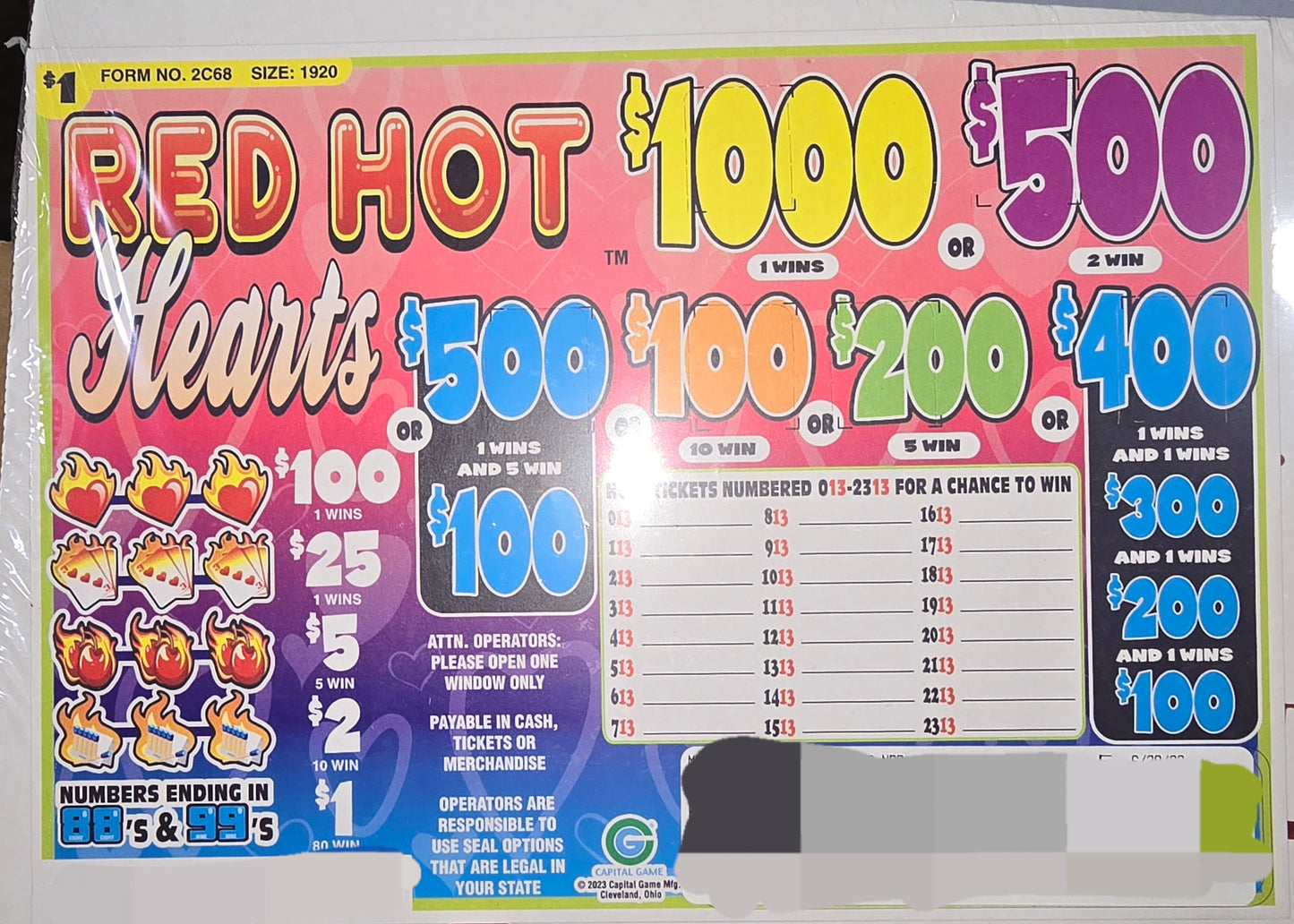 RED HOT HEARTS (1000)