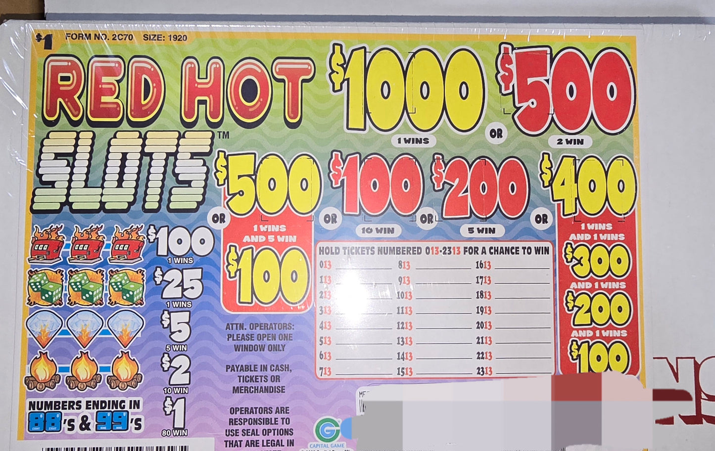 RED HOT SLOTS (1000)