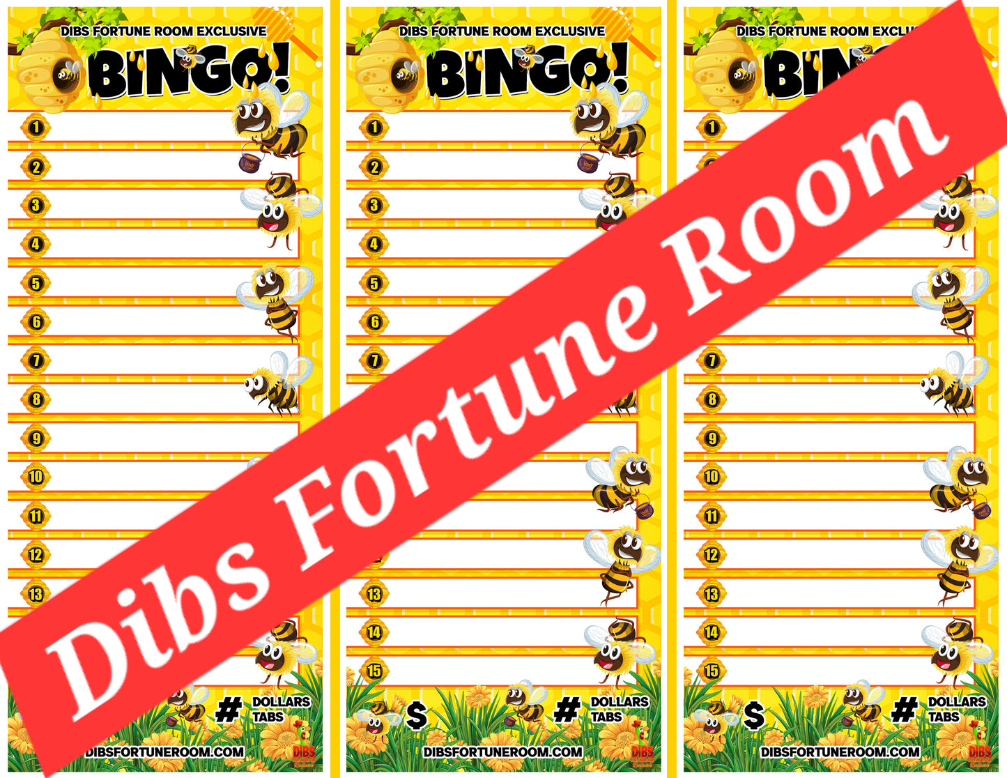 1 - 15 3 ON A SHEET BINGO NOTEPAD SET OF 2