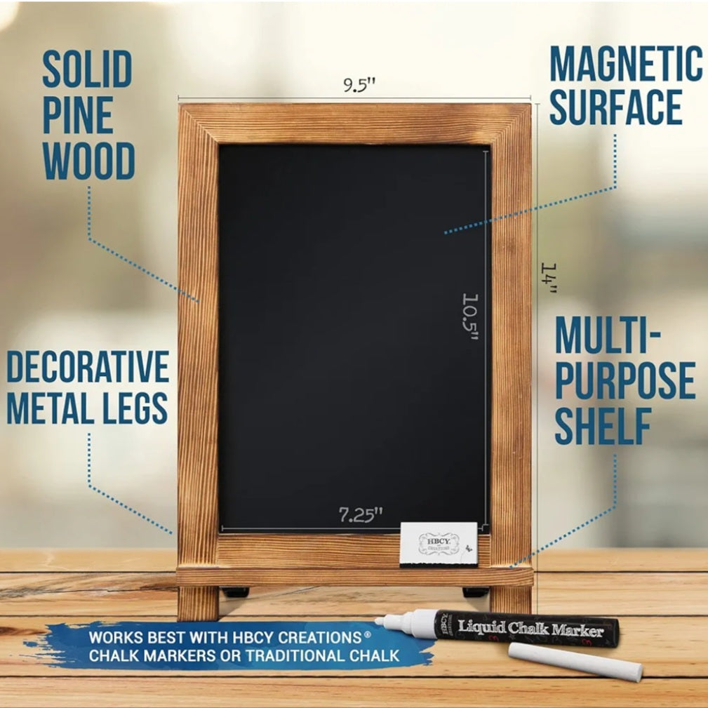 CHALKBOARD SIGN FOR YOUR TABLE- WOOD