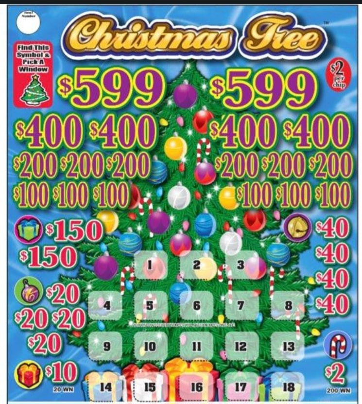 CHRISTMAS TREE $2 CHIPS