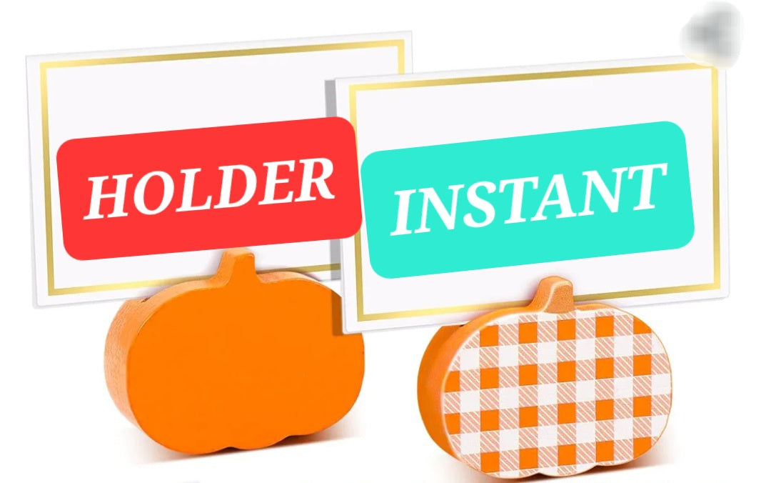 PUMPKIN TAB HOLDER SET OF 2