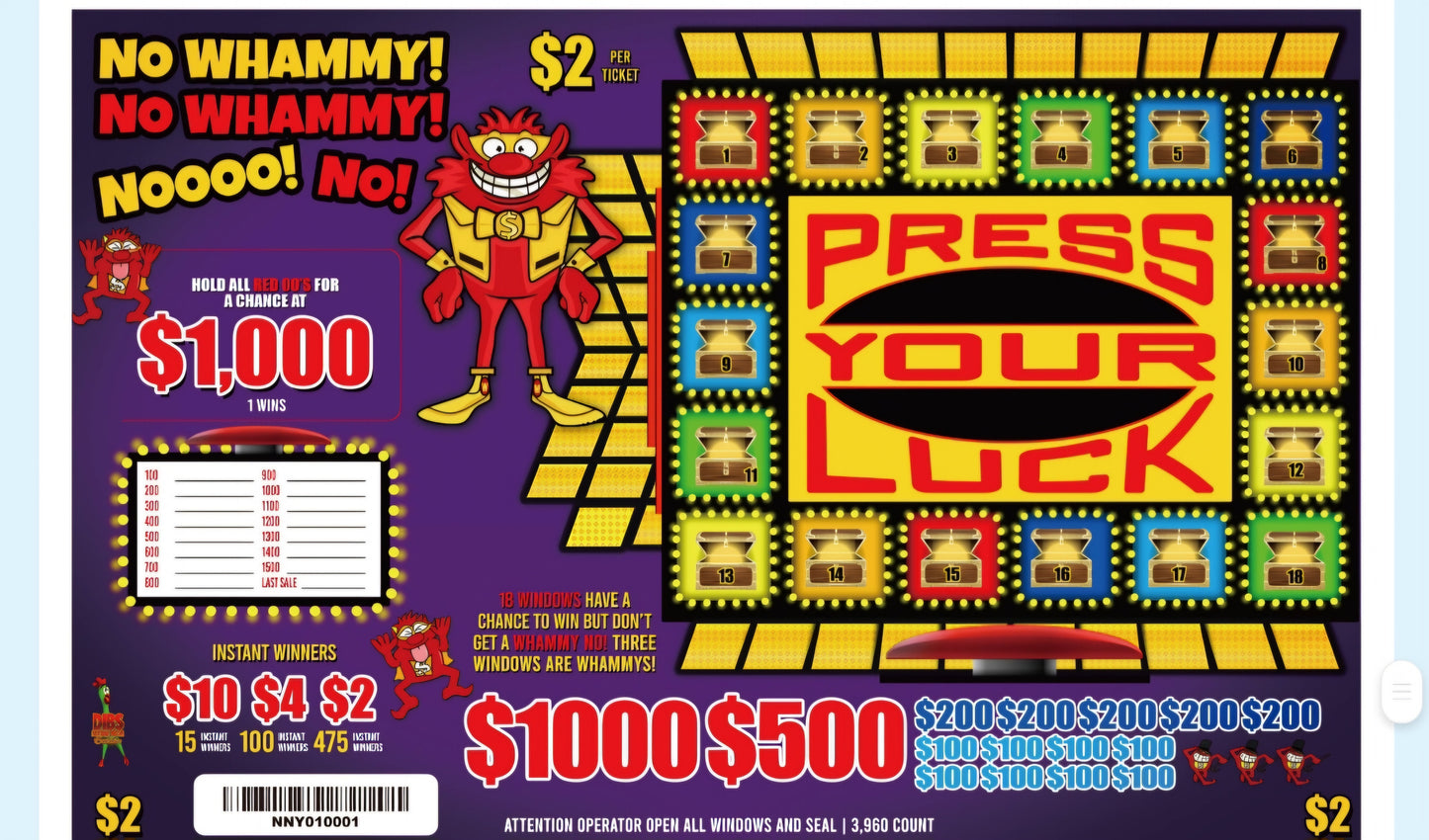 PRESS YOUR LUCK NO WHAMMY NO WHAMMY NO