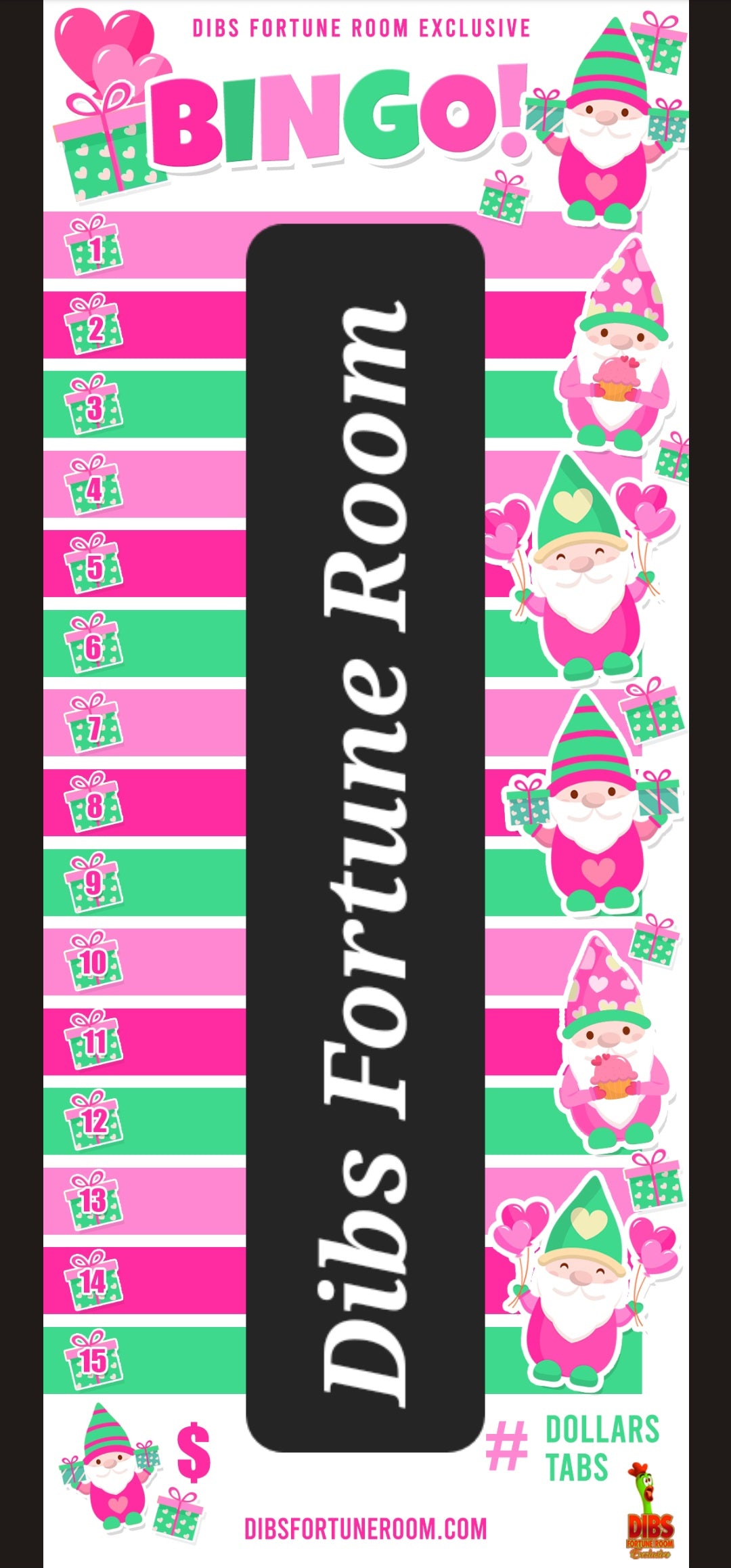 1 THRU 15 BINGO NOTEPAD SET OF 2