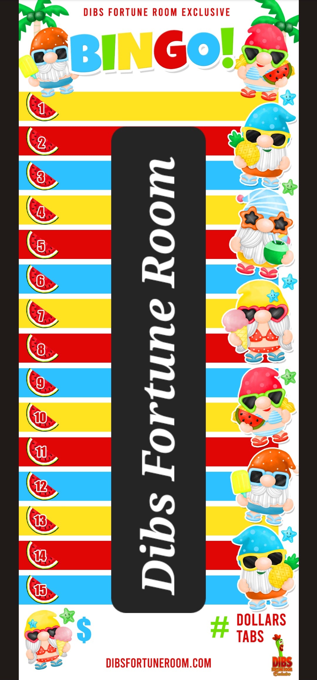 1 THRU 15 BINGO NOTEPAD SET OF 2