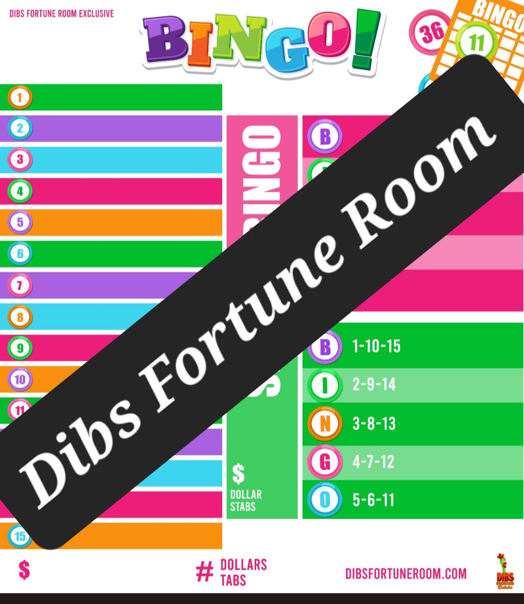 BINGO NUMBERS AND LETTERS PAD SET OF 2
