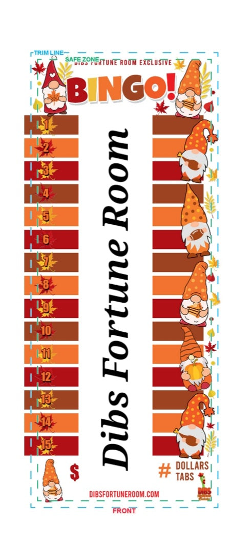 1-15 BINGO PAD - THANKSGIVING - SET OF 2