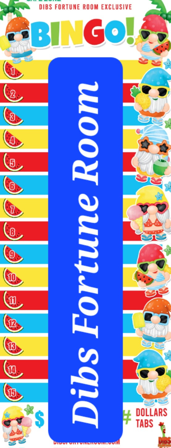 1-15 BINGO NOTEPADS SET OF 2-BEACH