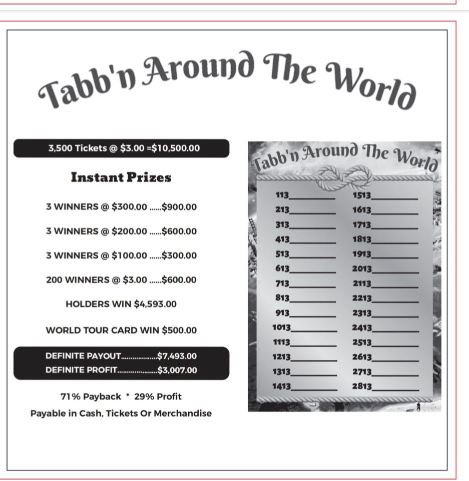 TABB'N AROUND THE WORLD $3