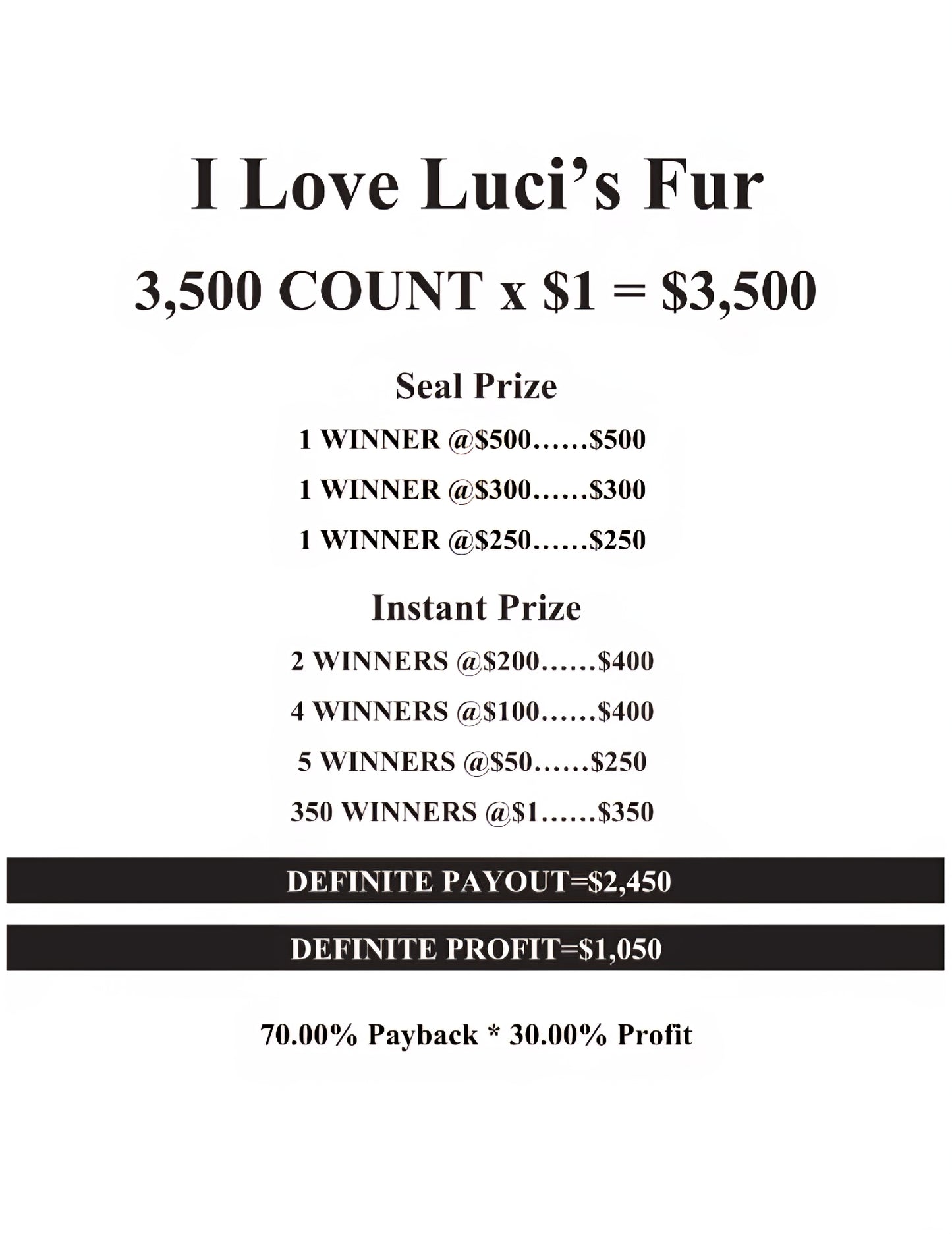 I LOVE LUCI'S FUR EXCLUSIVE