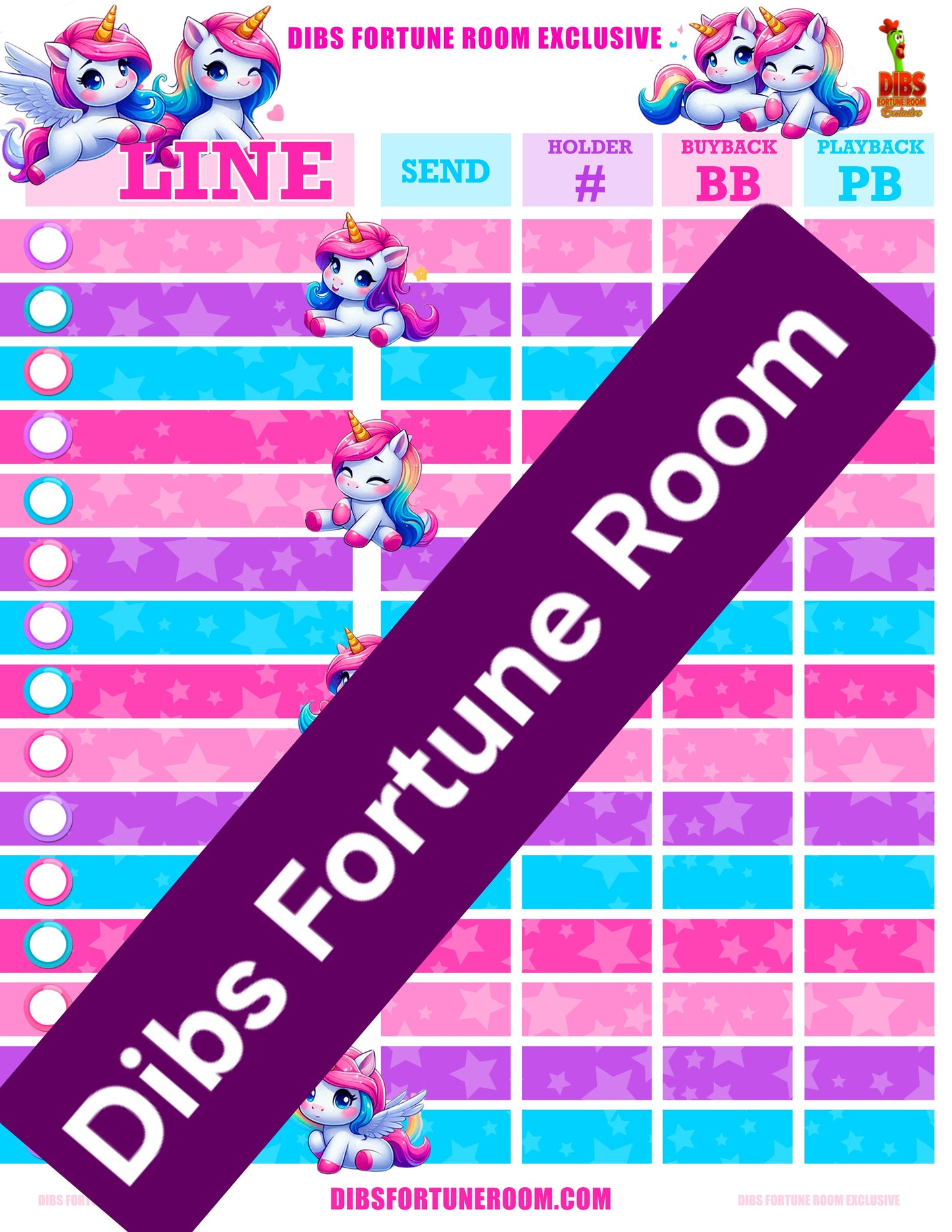 PLAYER LINE UP NOTEPAD SET OF 2 (UNICORNS)