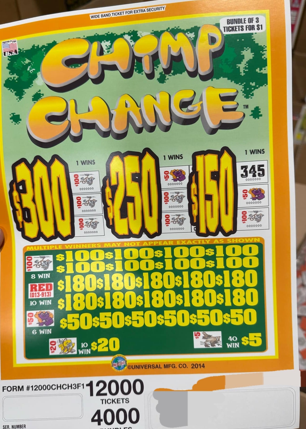 CHIMP CHANCE JARS