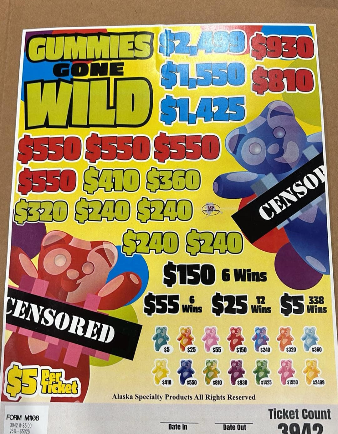 GUMMIES GONE WILD $5 CHIPS
