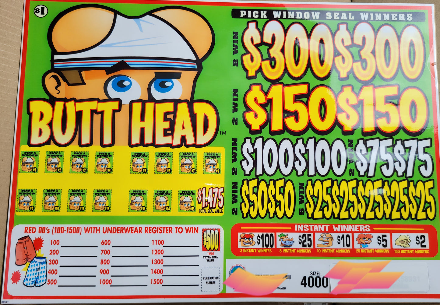 BUTT HEAD CASH BOARD