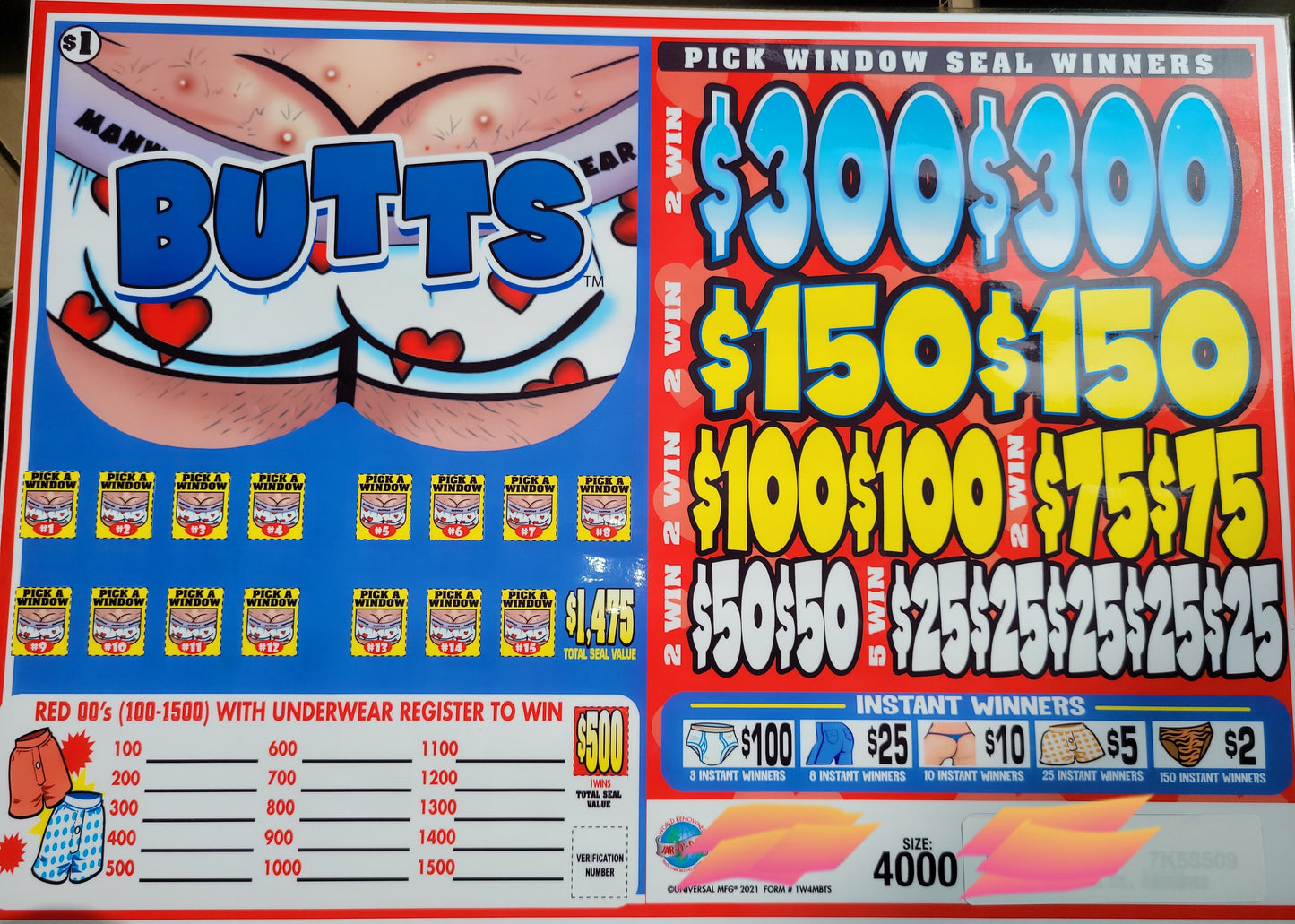 BUTTS CASHBOARD