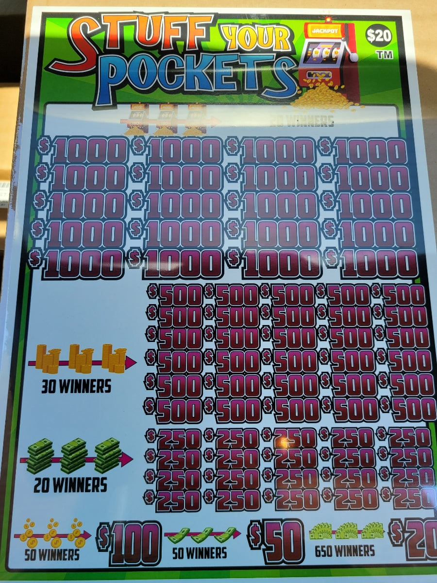 STUFF YOUR POCKETS 20 PT GAME