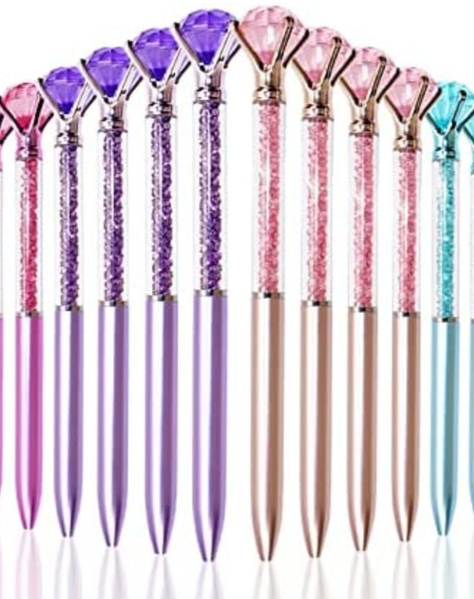 SET OF 4 DIAMOND TOP PENS