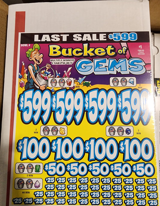 BUCKET OF GEMS WITH LAST SALE