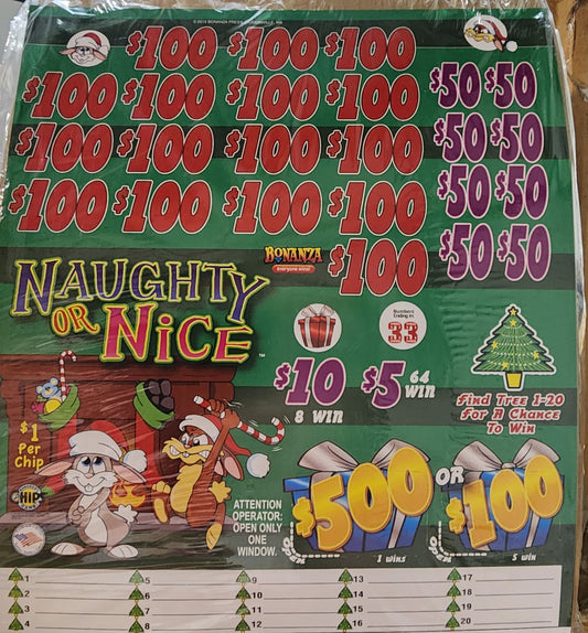 NAUGHTY OR NICE CHIPS (100)