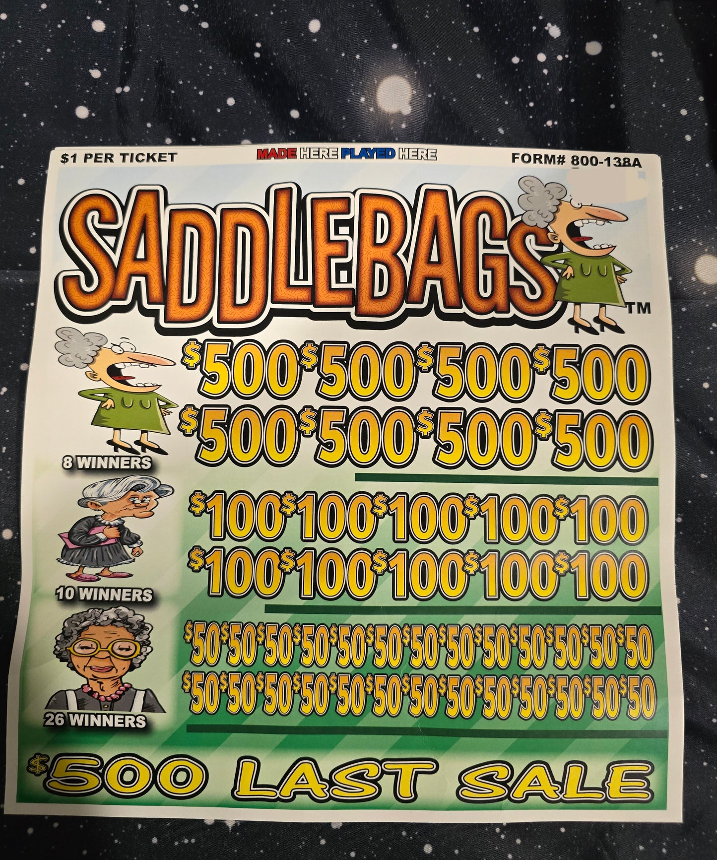 SADDLE BAG JARS WITH LAST SALE