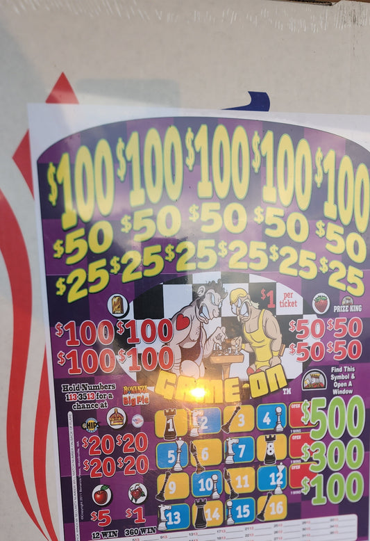 GAME ON CHIPS CASHBOARD