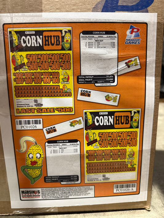 CORN HUB JARS WITH LAST SALE