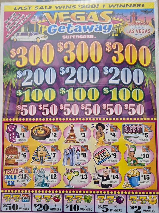 VEGAS GET AWAY SUPERCARD