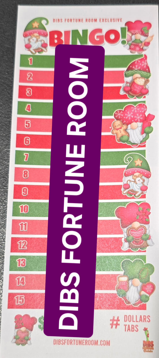 1 THRU 15 BINGO NOTEPAD SET OF 2 (GNOME CHRISTMAS)