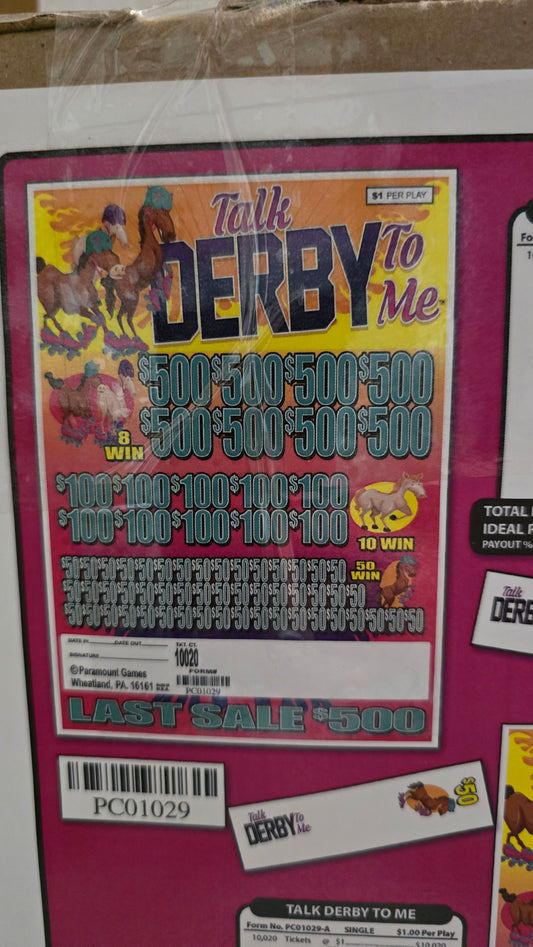 TALK DERBY TO ME JARS WITH LAST SALE