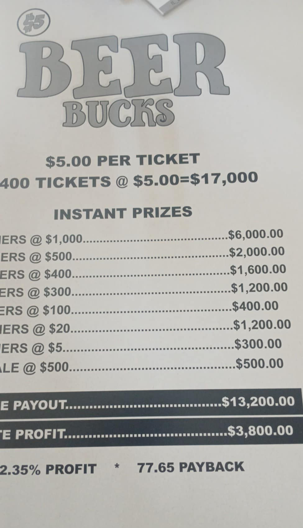 BEER BUCKS