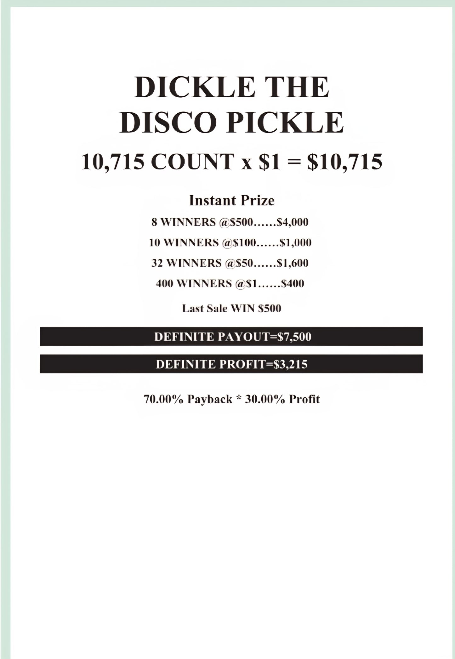 DICKLE THE DISCO PICKLE