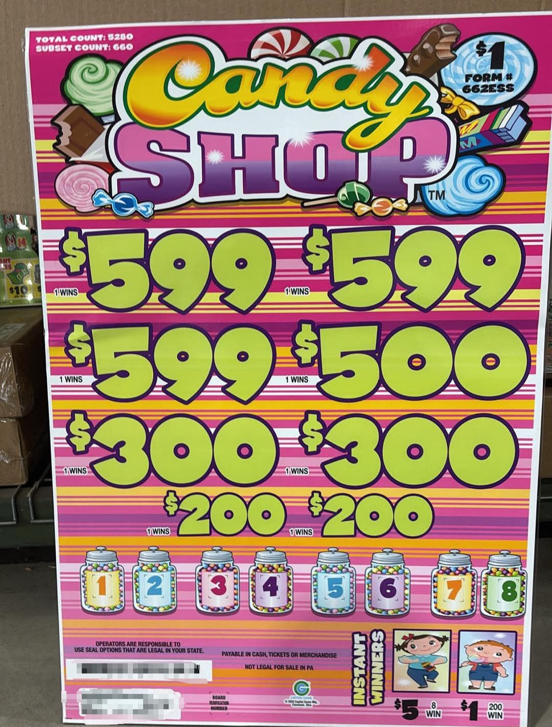 CANDY SHOP MINI CASHBOARD
