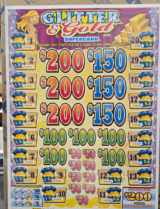 GLITTER AND GOLD SUPERCARD