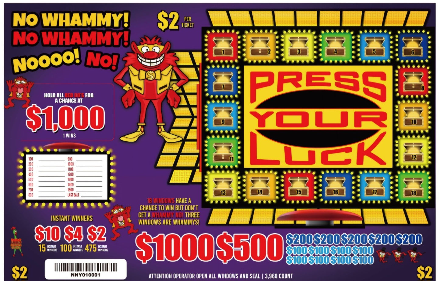 PRESS YOUR LUCK NO WHAMMY NO WHAMMY NO