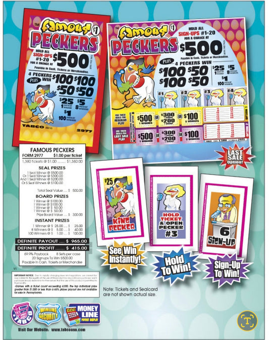 FAMOUS PECKERS 1380 COUNT