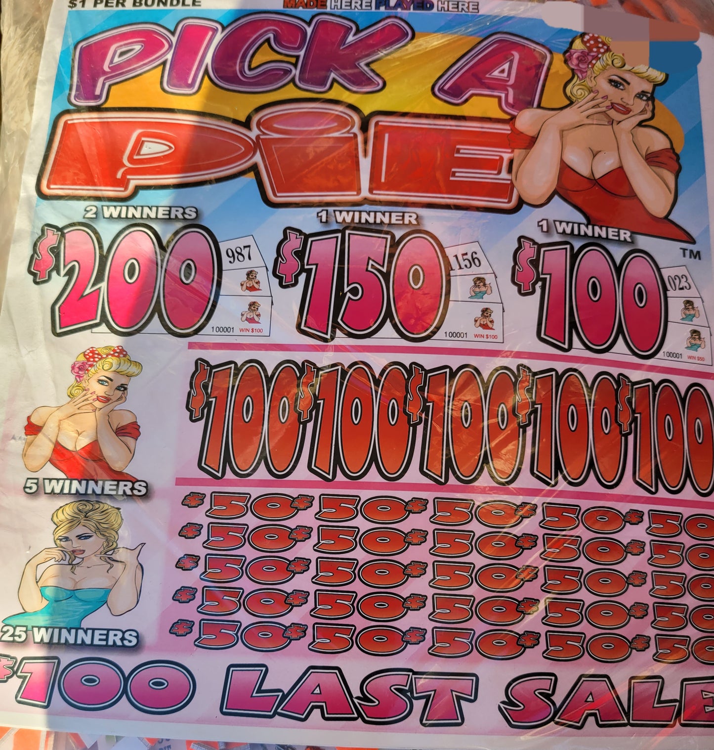 PICK A PIE WITH LAST SALE