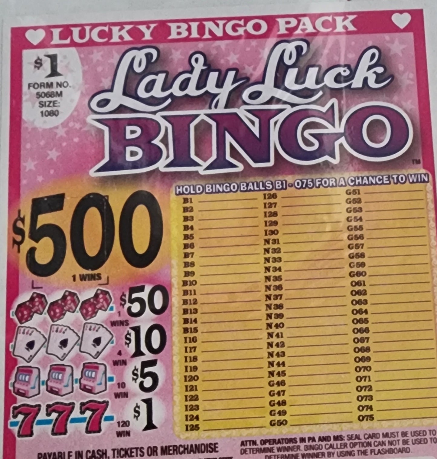 LUCKY LADY BINGO